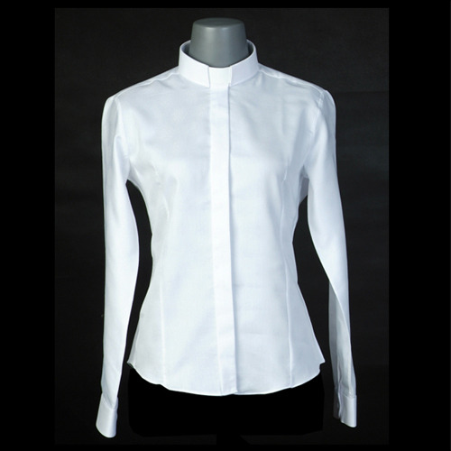 [여목회자셔츠]로만카라알파셔츠 - 흰색 긴소매