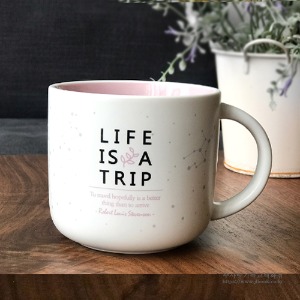 [머그컵] 인생은여행 머그 _ 핑크