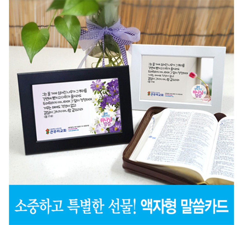 꽃8종세트 - 액자형말씀카드 2024년신년말씀액자